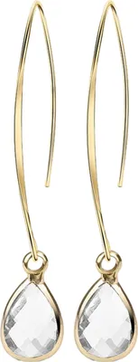 Produktbild von 1 Paar Hakenohrringe mit Kunstkristalldekor, poliertes Kupfer, antiallergisch, lange baumelnde Ohrringe, Ohrschmuck