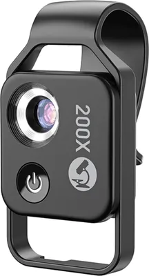 Produktbild von MS002 200X Professionelles Telefon-Mikroskopobjektiv mit Universal-Telefonclip fuer die Beobachtung von Pflanzen, Insekten, Haaren, Haut, Schmuck, Jade, Bewertung, Elektronikindustrie, Tests