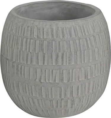 Immagine prodotto di Milani Home - vaso per piante in fibra sintetica effetto cemento, grigio, 23 x 23 x 19 cm, per interno esterno giardino e terrazzo