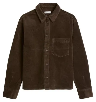 Produktbild von Woven Blouses, LSL, Solid 0344 Burnt Coffee Größe 44