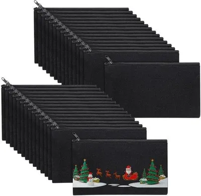 Produktbild von Schwarzes Stoffetui 21x12cm mit Reißverschluss