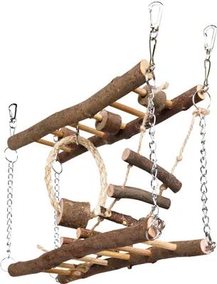 Produktbild von TRIXIE Hängebrücke mit Kette, Hamster, Rindenholz, 27 x 17 x 7 cm