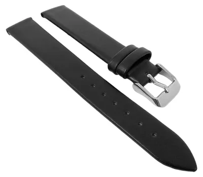 Produktbild von Minott Uhrenarmband XL | Leder schwarz flach ohne Naht glatt 29034, Stegbreite:20mm