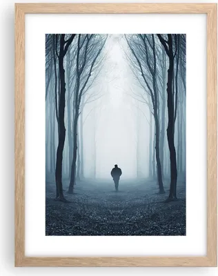 Produktbild von Gerahmtes Poster - Rahmen in heller Eiche - Charakter Wald Einsamkeit - 30x40 cm - Wand Bild - Wanddeko - Wandbilder - Wandposter - Bilderrahmen - Bilder - Kunstdruck - Wandbild - P2NPA30x40-4142