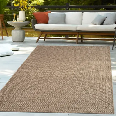 Obrázok produktu pre Poveternostne odolný vonkajší koberec - Geometrický dizajn - 200 x 290 cm - Ľahká údržba