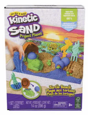 Produktbild von Kinetic Sand Project Planet Schildkröten Spielset, Kinetischer Sand für Kinder, 3 Jahr(e), Kunststoff, Mehrfarbig