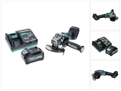 Produktbild von Makita GA 005 GM1 Akku Winkelschleifer 40 V max. 125 mm Brushless  XGT + 1x Akku 4,0 Ah + Ladegerät