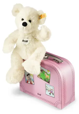 Productafbeelding van Steiff knuffelbeer Lotte met koffer, 28 cm, wit, artikelnummer 111563