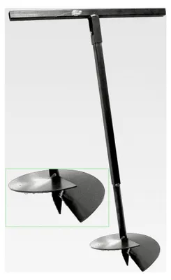 Produktbild von 300 mm Erdbohrer Handerdbohrer Pflanzbohrer Pfahlbohrer Lochspaten Erdlochausheber Pfostenbohrer