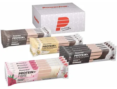 Produktbild von Powerbar Protein Plus Low Sugar - Multiflavour Box 16x 35g