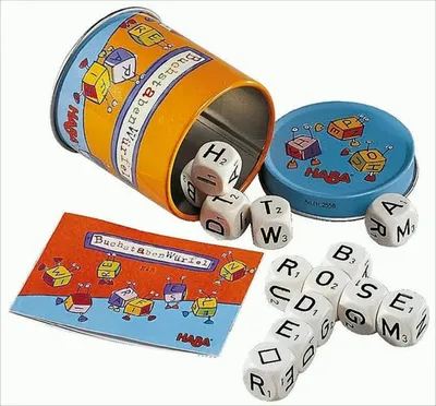 Produktbild von HABA - Dosenspiel Buchstabenwürfel