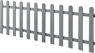Produktbild von [neu.holz] WPC Gartenzaun Lattenzaun Holzzaun Gartenzaun Friesenzaun Sichtschutz Grau