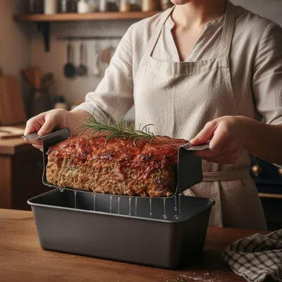 Produktbild von Backform für Fleisch, Kuchen und Brot – Springform mit Antihaftbeschichtung + Backblech