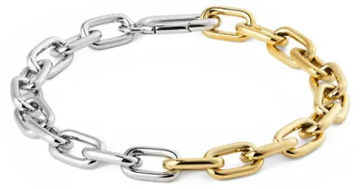 Obrázek produktu pro Dvoubarevný dámský náramek Contrast Link DW004019 – délka: 16,5 cm