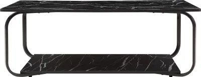 Produktbild von Couchtisch 'Kolta' 120x60x43 cm Marmoroptik, Schwarz