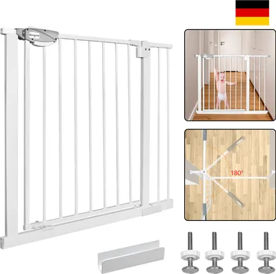 Image de Barrière de sécurité NAIZY Barrière d'escalier sans percer 85-95cm Barrière de sécurité bébé Ferme automatiquement la porte de la barrière
