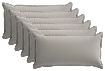 Obrázek produktu pro vidaXL Povlak na polštář, 6 kusů, barva: šedá, materiál: polyester, rozměry: 40 x 70 cm