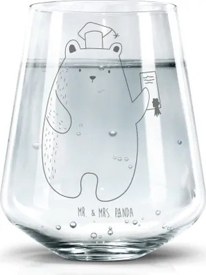 Produktbild von Mr. & Mrs. Panda Glas Bär Prüfung - Transparent - Geschenk, Abschlusszeugnis, Abschluss, Trinkgefäß, Tumbler, Teddy, Abitur, Glasbecher, Bestanden, Zeugnis, Becherglas