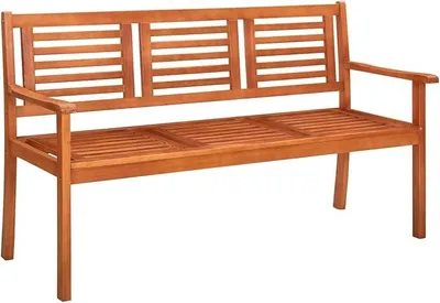 Produktbild von Gartenbank Holzbank Sitzbank Gartenbankpark für 2-3 Sitzer,Balkonbank Parkbank Flurbank Terrassenbank für Terrasse,Balkon,Garten 150 cm Eukalyptus Massivholz-778
