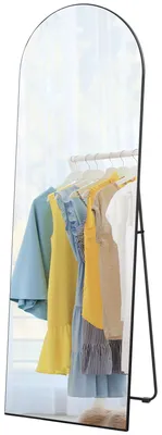 Produktbild von Ganzk?rperspiegel 50 x 150 cm, freistehend, gro?er rahmenloser Wandspiegel fš¹r das Wohnzimmer, schwarz