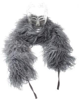 Produktbild von Tibet Lammfell Boa Schal JAY31 Grau 10x140cm