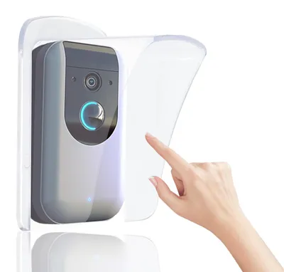 Immagine prodotto di Protezione impermeabile per campanelli, trasparente e resistente, ideale per sistemi di controllo accessi