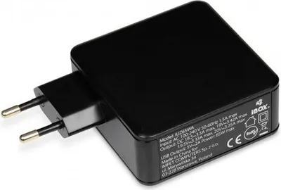 Produktbild von iBox IUZ65WA Netzteil & Spannungsumwandler Auto 65 W Schwarz