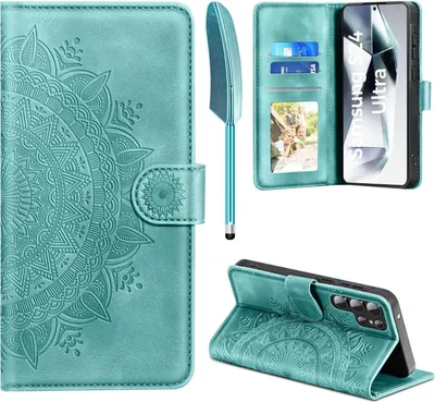 Image de Samsung Galaxy S24 Ultra Housse Flip Wallet Cuir synthétique Housse verte