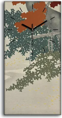 Produktbild von Dekor Leinwand Uhr Wandbilder 30x60 Malerei Abstrakte Kunst Bäume Blätter - schwarze Hände