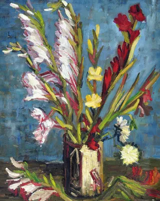 Zdjęcie produktu dla Obraz z nadrukiem Vincent Van Gogh - Wazon z mieczykami, 1886 (50 x 40 cm)