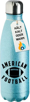Produktbild von Huuraa Trinkflasche American Football Ball 500ml Blue Edelstahl Wasserflasche Trinkflasche Geschenkidee