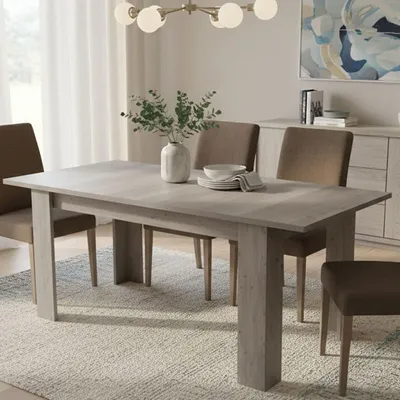Produktbild von Ausziehbarer Tisch Dpanic, Ausziehbare Konsole, Ausziehbarer Esstisch, Ausziehbare Küchenkonsole, 160/220x88h75 cm, Eiche