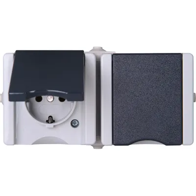 Zdjęcie produktu dla Kopp 950656001, Typu F, Czarny, Biały, Termoplastyczny, IP44, 250 V, 16 A