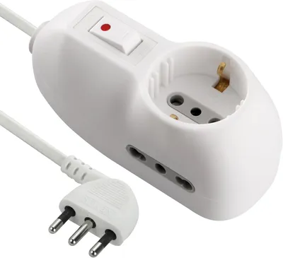Zdjęcie produktu dla Listwa zasilająca Electraline 62023 z 3 gniazdami Schuko i 2 gniazdami kombinowanymi 10/16 A - Płaskie gniazdo 10 A