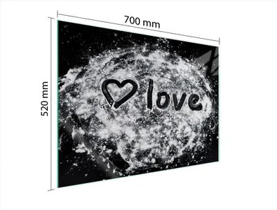 Produktbild von Glasschutzplatte Für Herd 70X52 Herz