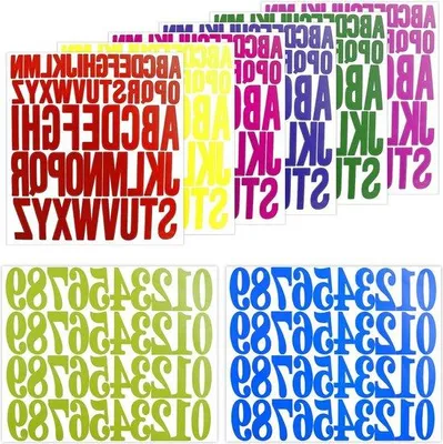 Produktbild von Grosse selbstklebende Buchstaben, 8 Blätter, 25cm, wasserdicht, Vinyl