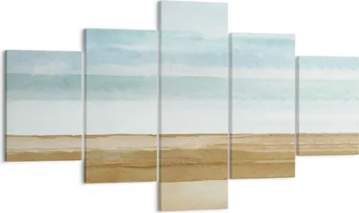Produktbild von Bild auf Leinwand - Leinwandbild - 5 Teile - Abstraktion Gürtel Gold - 125x70cm - Wand Bild - Wanddeko - Wandbilder - Leinwanddruck - Bilder - Wanddekoration - Leinwand bilder - EA125x70-4263