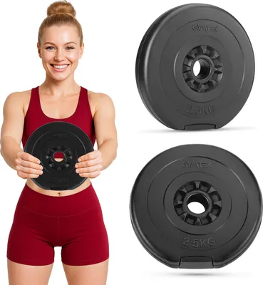 Produktbild von Gymtek® Hantelscheibe - 2.5 kg Gewichte, ?31 mm - Gewichtsscheibe, Hantelgewichte, Fitness Scheibe - Krafttraining, Home Gym, Fitness