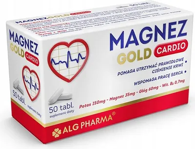 Immagine prodotto di Integratore di magnesio dorato per il cuore, 50 compresse.