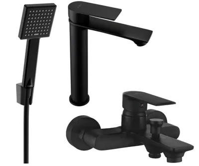 Zdjęcie produktu dla Mexen Royo R45 zestaw wannowy, czarny - 72213R45-70