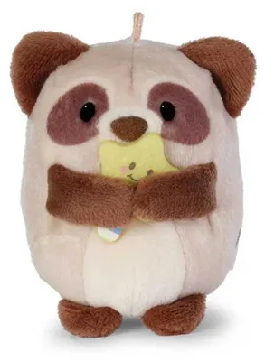 Image de nici Set Peluche raton laveur Rakuma 8cm avec baguette magique et costume de fée dans boîte cadeau 8,5x6,5x10cm Autres