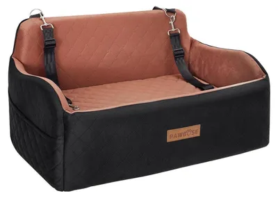 Obrázek produktu pro Autosedačka pro psy, odnímatelná a omyvatelná, s paměťovou pěnou, rozměry 76x48x38 cm, vhodná pro psy do 25 kg