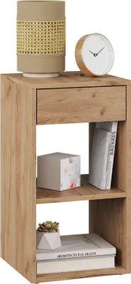 Produktbild von Nachttisch Vicco Dany Goldkraft Eiche 35 x 65 cm mit 1 Schublade, Model 57887