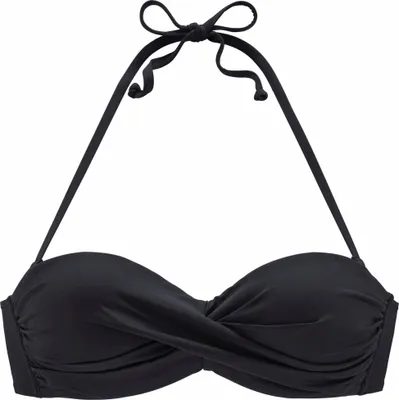 Produktbild von LASCANA Bügel-Bandeau-Bikini-Top Italy schwarz Größe 44 Cup D
