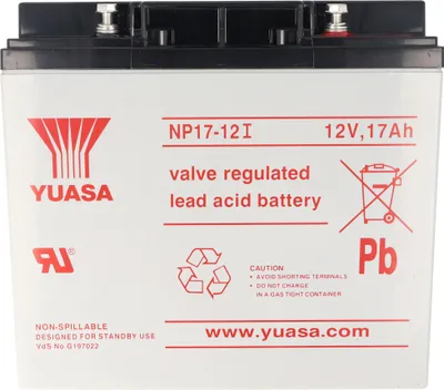 Produktbild von Yuasa NP17-12I mit M5 Schraubanschluss am Plus- und Minuspol