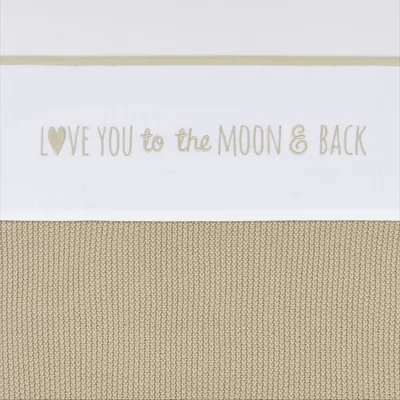 Produktbild von Meyco Love You To The Moon & Back Babylaken - 75 x 100 cm -  Sand | Bettwäsche Wiege