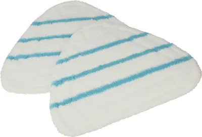 Produktbild von vhbw 2x Wischbezug kompatibel mit Ariete Dampfreiniger - Polyester, Polyamid Blau Weiß, gerätespezifisch
