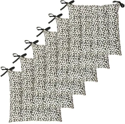 Productafbeelding van Unyqoos® 6-delige set twekleurige stoelkussens, 40x40 cm, 5 cm dik – comfortabele, hoogwaardige kussens, geschikt voor vierkante stoelen, voor de eetkamer en het terras
