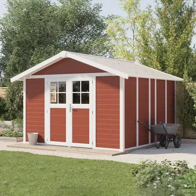 Produktbild von Gartenhaus Grosfillex Deco H 11 x L 370 x 407 cm rot-weiß