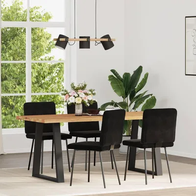 Immagine prodotto di vidaXL Sedie da pranzo 4 pezzi in velluto nero